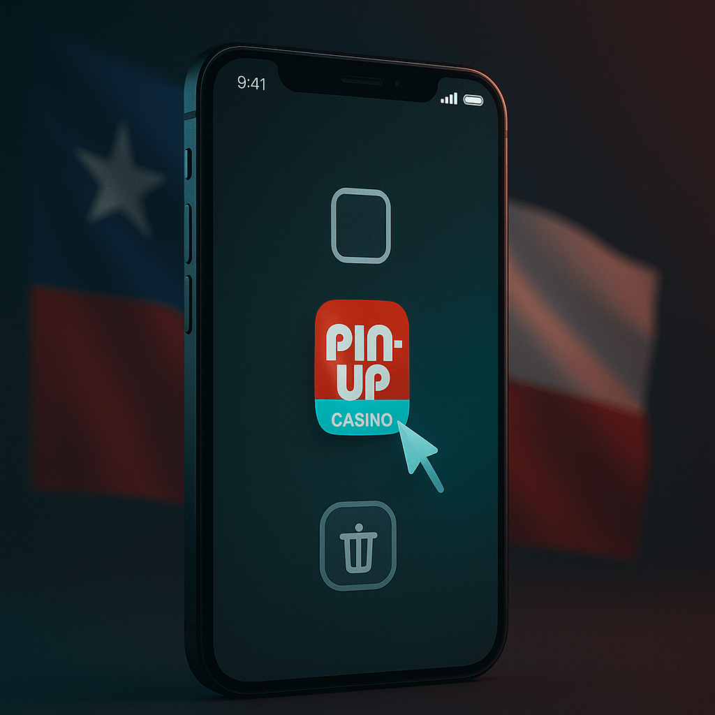 Imagen que muestra cómo eliminar o desinstalar la aplicación Pin-Up del teléfono.