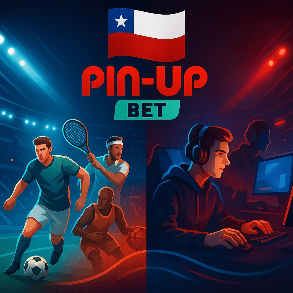 Pantalla mostrando apuestas deportivas y de ciberdeportes disponibles en Pin Up Bet.