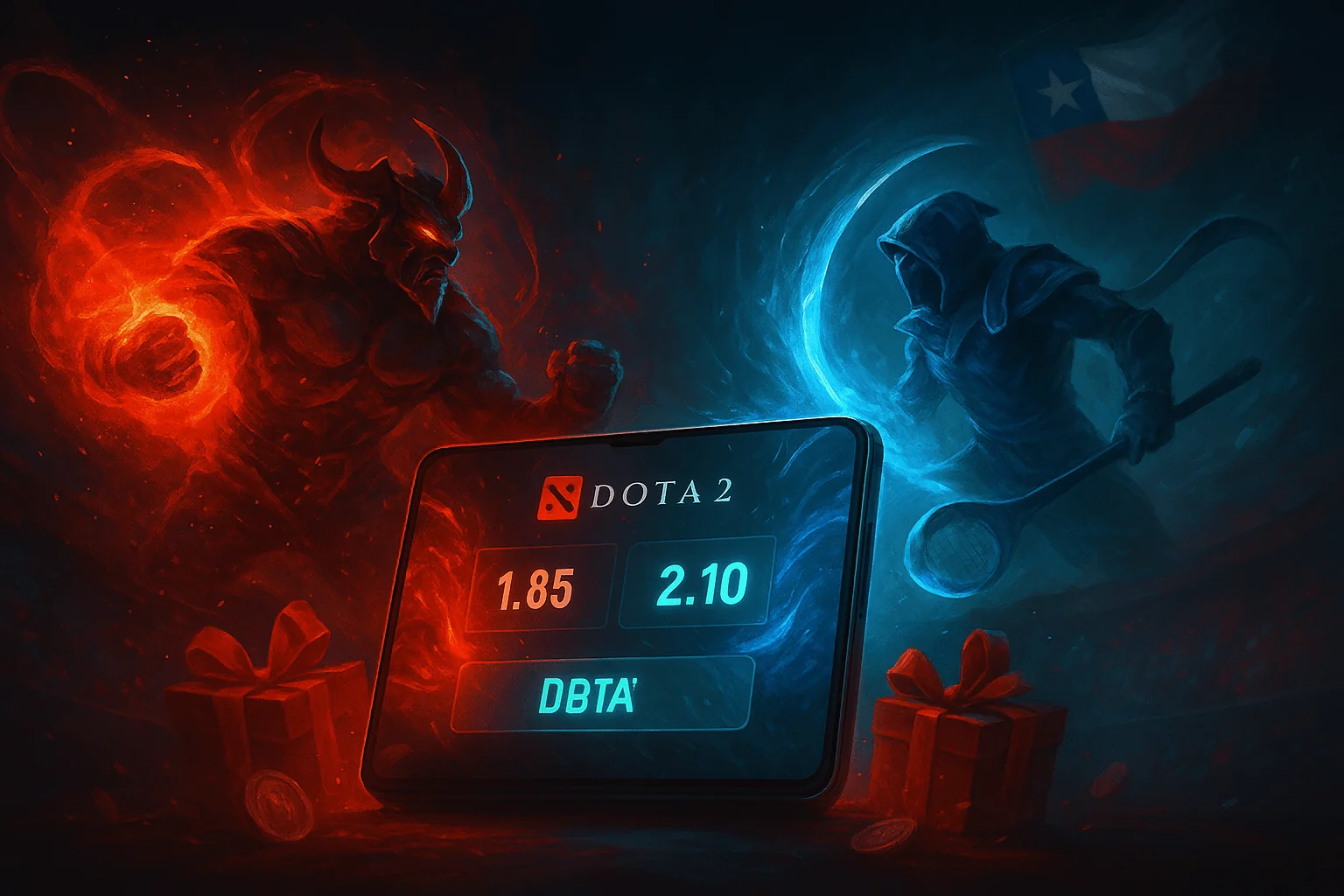 Partida de Dota 2 en torneo internacional con opciones de apuestas activas en Pin Up Bet.